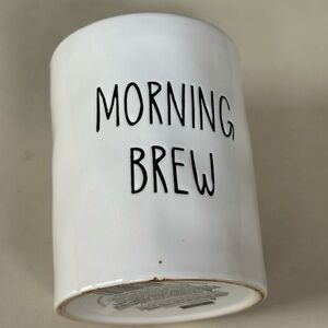 White Ceramic Mug with 'Morning Brew' Text
